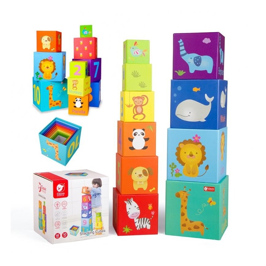 CLASSIC WORLD Magic Box Blocks Dėlionė Muzikinis centras Mokomoji žaislų dėžutė – 5