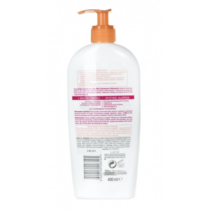 Maitinamasis kūno pienelis Mixa 400ml – 3