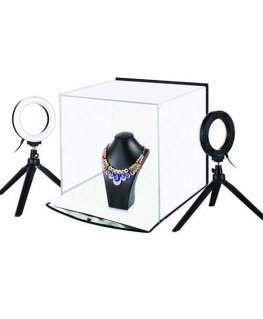 Puluz Photography box with a set of ring lamps, 30x30x30cm