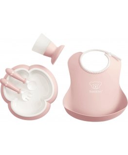 BabyBjörn Baby Dinner Set -ateriasetti, 5 osaa, vaaleanpunainen