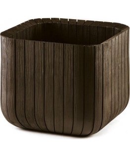 Doniczka Keter Cube Wood Planter L brown