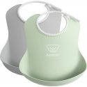 BabyBjörn Baby Bib bib, 2 pcs, Grey/Powder Green