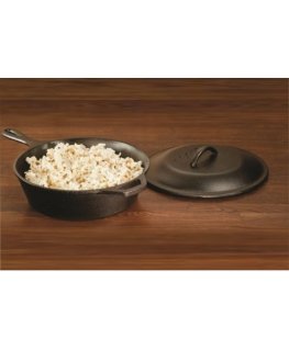 Lodge cast iron frying pan 26.7cm deep with lid