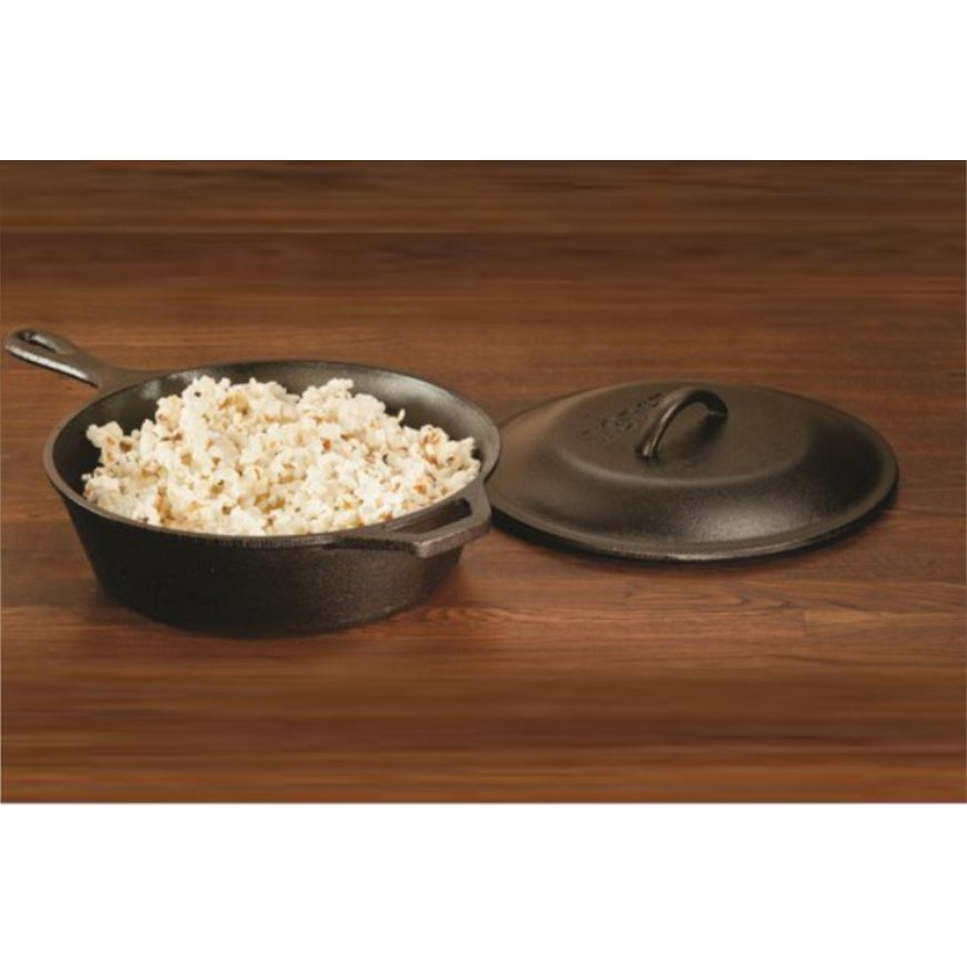Lodge cast iron frying pan 26.7cm deep with lid
