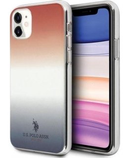 Case US Polo Assn US Polo USHCN61TRDGRB iPhone 11 Red Blue / Blue and Red Gradient Pattern Collection