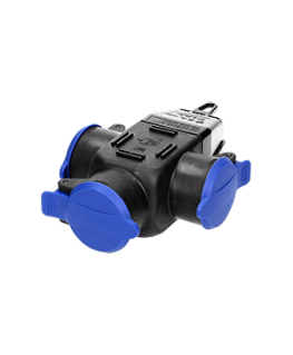Orno Splash and shock-proof distributor, IP44, 3 sockets 2P + Z, 16A, 230V AC, schuko version