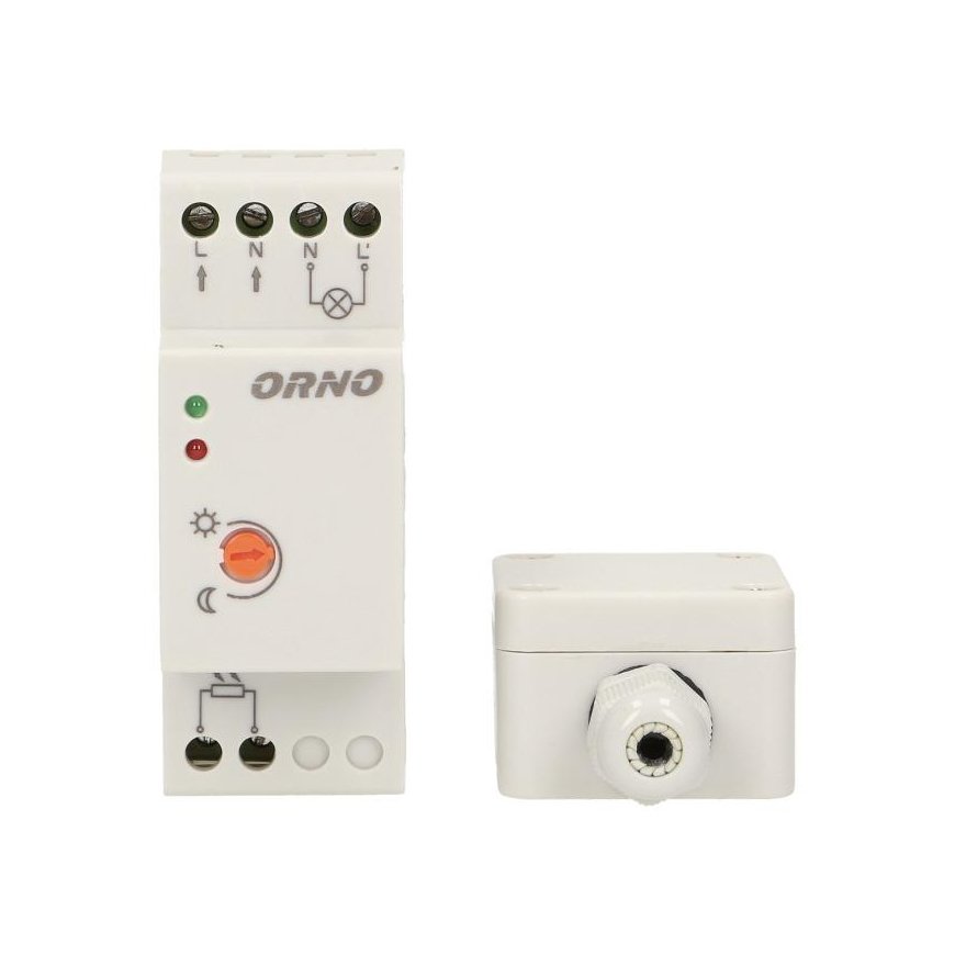 Orno Twilight sensor for DIN rail with external probe in box 3000W 2-100lx IP65/IP20 (OR-CR-231) – 4