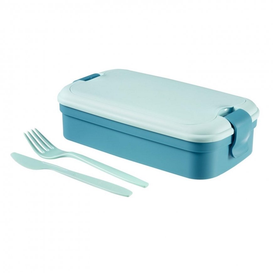 Curver Lunch box ze sztućcami container obiadowy CURVER - blue - universal