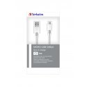 Verbatim 48862 USB kabelis 1 m USB A Micro-USB A Sudrabs Verbatim 48862 USB kabelis 1 m USB A Micro-USB A Sudrabs