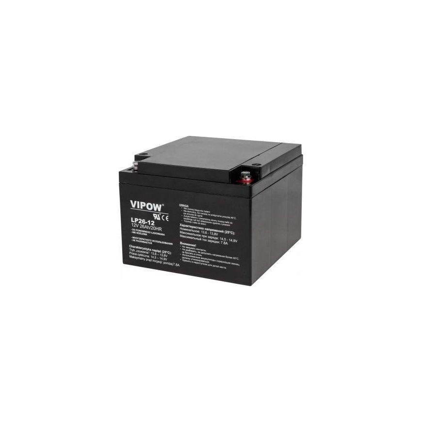 Švino akumuliatorius VIPOW 12V 26Ah – 3