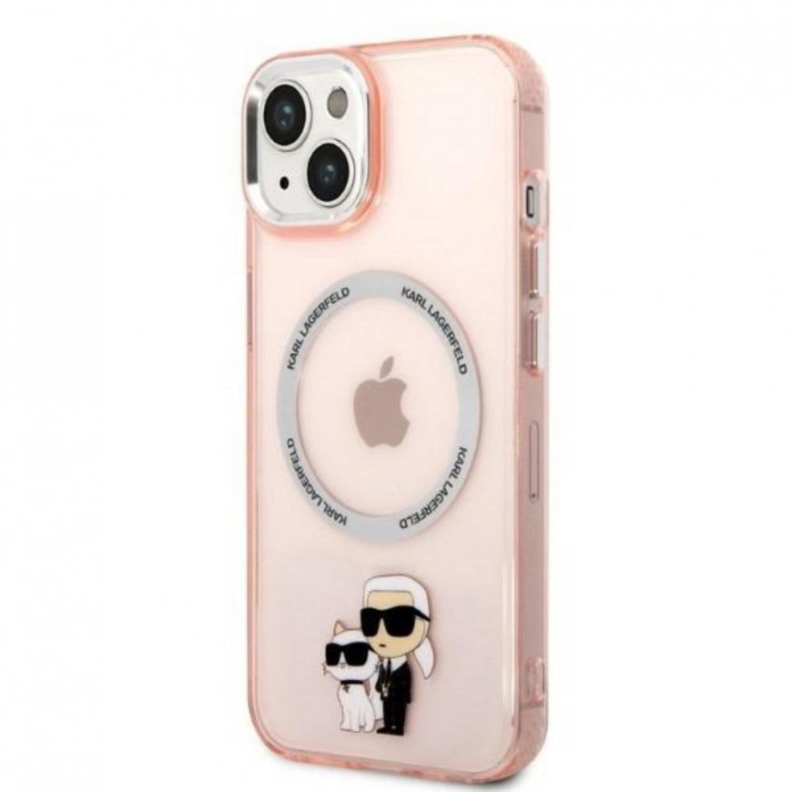 Karl Lagerfeld dėklas, skirtas iPhone 14 Plus 6,7" KLHMP14MHNKCIP rožinis kietas dėklas Magsafe IML NFT K&C – 2