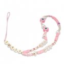 Guess Pendant GUSTSHPP Phone Strap Pink/Pink Shell Beads Guess Pendant GUSTSHPP Phone Strap Pink/Pink Shell Beads