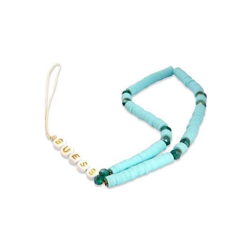 Guess Guess zawieska GUSTPEARP Phone Strap blue/blue Heishi Beads