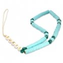 Guess Guess zawieszka GUSTPEARP Phone Strap mėlynas/mėlynas Heishi Beads Guess Guess zawieszka GUSTPEARP Phone Strap mėlynas/mėlynas Heishi Beads