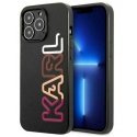 Karl Lagerfeld dėklas iPhone 13 Pro KLHCP13LPCOBK juodas kietas dėklas Multipink Logo