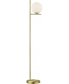 Trio Pure floor lamp, matt brass, E14