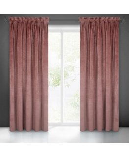 Night curtain made of soft velvet Eurofirany DIVA LINE RIA 140X270 cm, tape/tunnel/hooks, 300g/m2, color: dark pink