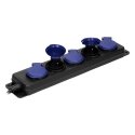 Orno IP44 splash-proof workshop extension cord, 5 sockets 2P + Z IP44, rubber cable, H05RR-F 3x1.5 mm?, length 5 m Orno IP44 splash-proof workshop extension cord, 5 sockets 2P + Z IP44, rubber cable, H05RR-F 3x1.5 mm?, length 5 m