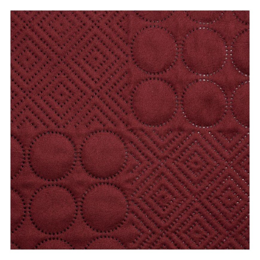 Eurofirany DESIGN 91 BONI / 5 Lovatiesė su karšto spaudimo technika įspaustu skiautinių motyvu, 170X210 cm, spalva: plytų Lovati – 4