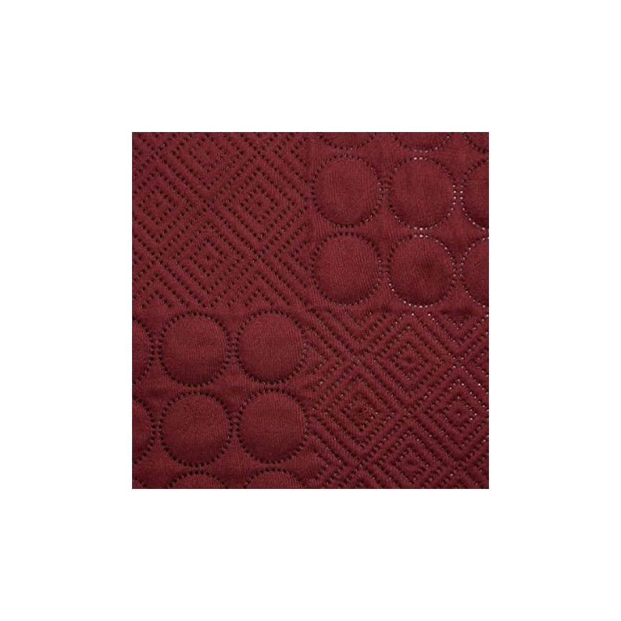 Eurofirany DESIGN 91 BONI / 5 Bedspread with quilt motif printed by hot pressing technique, 170X210 cm, color: brick Bedspread – 5
