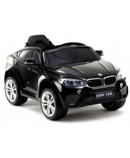 Lean Cars Electric car for children BMW X6, black lacquered