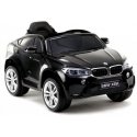 Lean Cars Electric car for children BMW X6, black lacquered