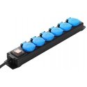 6-socket extension cord AS-SCHWABE H07RN-F 3G1.5 1.5m