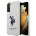 Dėklas Us Polo Assn US Polo USHCS21MSLHRWH S21+ G996 balta|baltas Silicone Logo