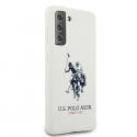 Dėklas Us Polo Assn US Polo USHCS21MSLHRWH S21+ G996 balta|baltas Silicone Logo