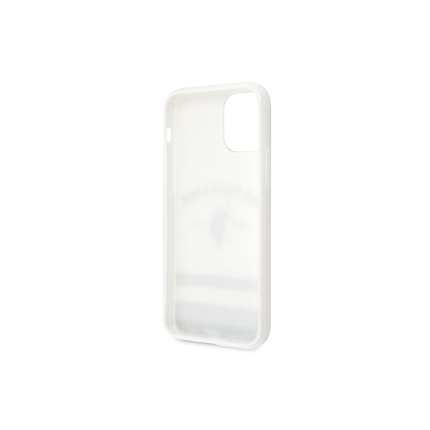 Dėklas Us Polo Assn US Polo USHCN58PCSTRB iPhone 11 Pro balta|baltas Tricolor Pattern Collection – 4