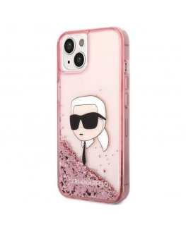 Case Karl Lagerfeld case for iPhone 14 Plus 6,7" KLHCP14MLNCHCP pink hardcase Liquid Glitter NFT Choupette Head