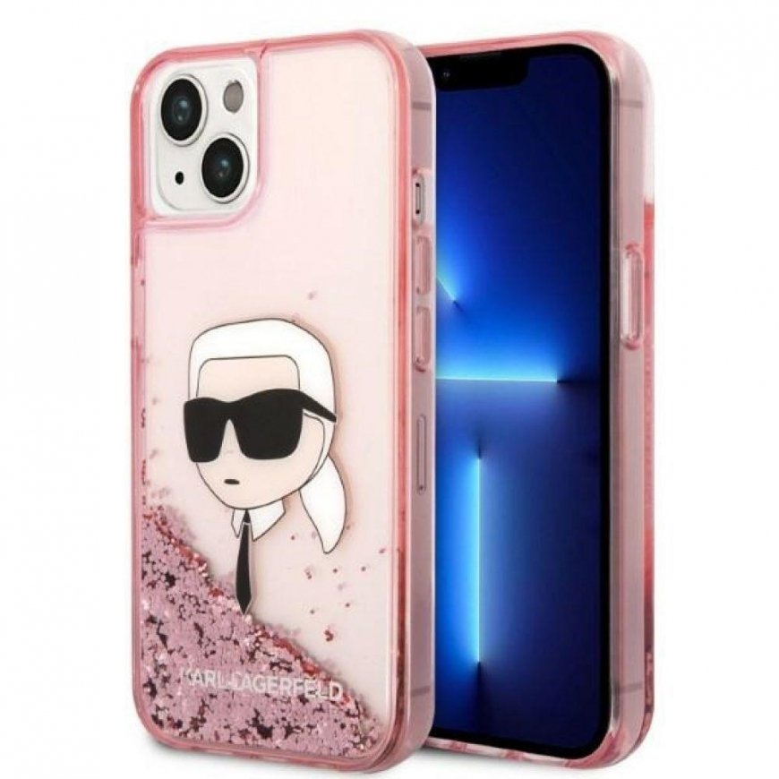 Case Karl Lagerfeld case for iPhone 14 Plus 6,7" KLHCP14MLNCHCP pink hardcase Liquid Glitter NFT Choupette Head – 2