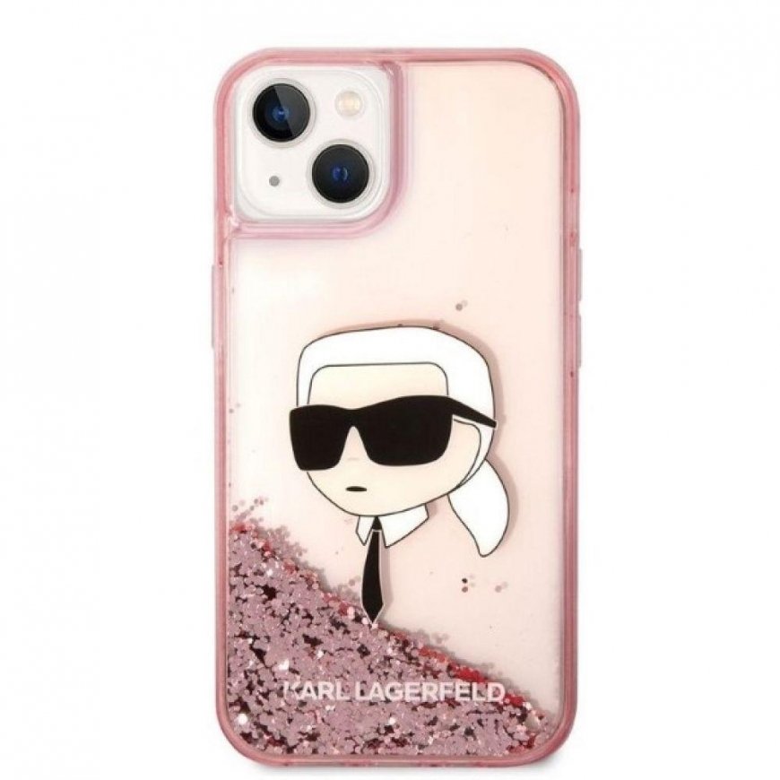 Case Karl Lagerfeld case for iPhone 14 Plus 6,7" KLHCP14MLNCHCP pink hardcase Liquid Glitter NFT Choupette Head – 3