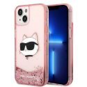 Dėklas Karl Lagerfeld case for iPhone 14 Plus 6,7" KLHCP14MLNCHCP pink hardcase Liquid Glitter NFT Choupette Head Dėklas Karl Lagerfeld case for iPhone 14 Plus 6,7" KLHCP14MLNCHCP pink hardcase Liquid Glitter NFT Choupette Head