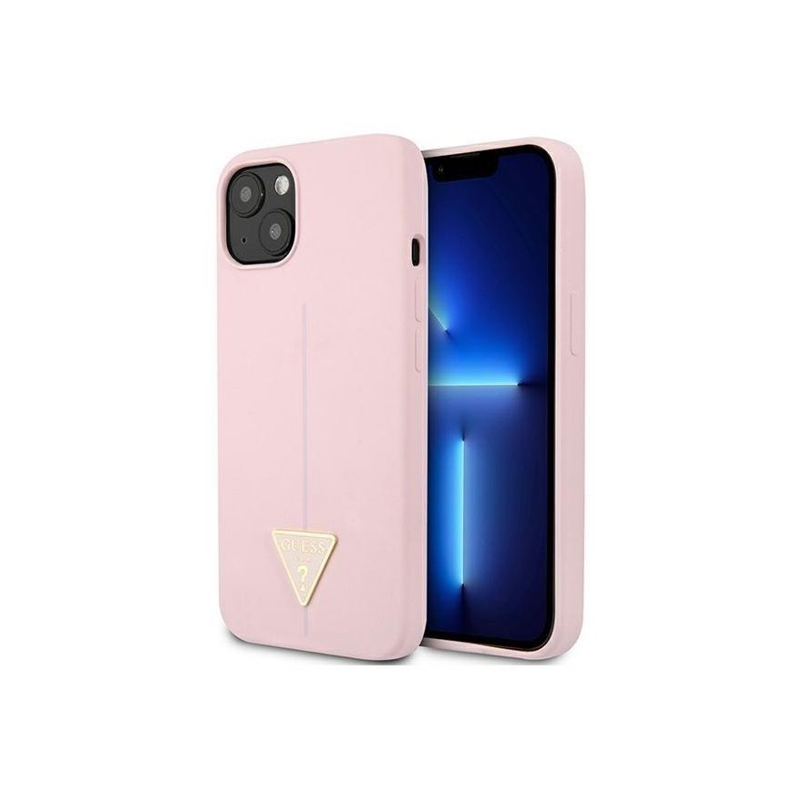 Guess GUHCP13SSLTGU iPhone 13 mini 5,4 colio purpurinis/violetinis kietas silikoninis trikampis – 2