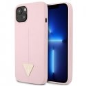 Guess GUHCP13SSLTGU iPhone 13 mini 5,4 colio purpurinis/violetinis kietas silikoninis trikampis Guess GUHCP13SSLTGU iPhone 13 mini 5,4 colio purpurinis/violetinis kietas silikoninis trikampis