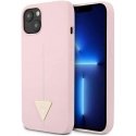 Guess GUHCP13SSLTGU iPhone 13 mini 5,4 colio purpurinis/violetinis kietas silikoninis trikampis Guess GUHCP13SSLTGU iPhone 13 mini 5,4 colio purpurinis/violetinis kietas silikoninis trikampis