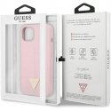 Guess GUHCP13SSLTGU iPhone 13 mini 5,4 colio purpurinis/violetinis kietas silikoninis trikampis Guess GUHCP13SSLTGU iPhone 13 mini 5,4 colio purpurinis/violetinis kietas silikoninis trikampis