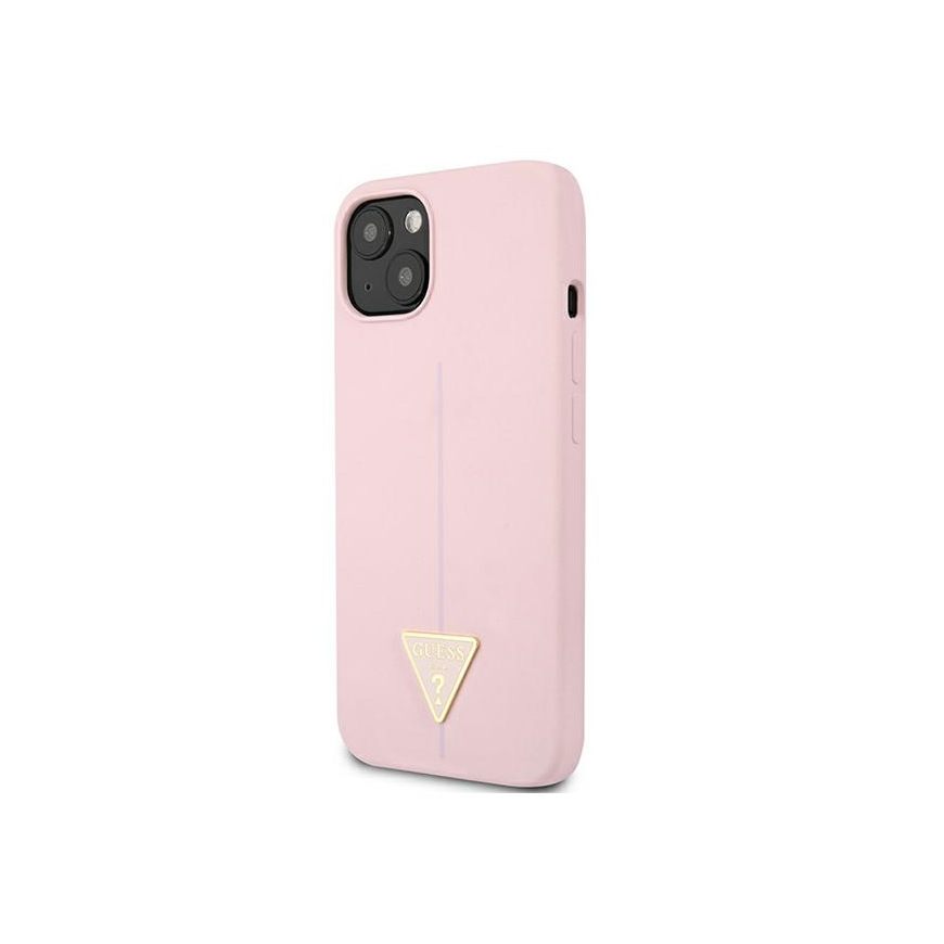 Guess GUHCP13SSLTGU iPhone 13 mini 5,4 colio purpurinis/violetinis kietas silikoninis trikampis – 5