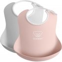 BabyBjörn Baby Bib -ruokalappu, 2 kpl, Grey / Powder Pink BabyBjörn Baby Bib -ruokalappu, 2 kpl, Grey / Powder Pink
