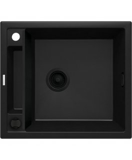 DEANTE BLACK NERO MATT MAGNĒTISKĀ 1 Bļodas GRĀNĪTA IZLIETE