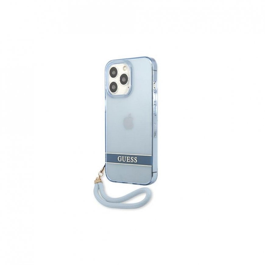 Guess dėklas, skirtas IPhone 13 Pro 6,1" GUHCP13LHTSGSB kietas dėklas mėlynas PC/TPU permatomas