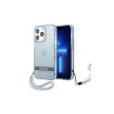 Guess Case for IPhone 13 Pro 6.1" GUHCP13LHTSGSB Hard Case Blue PC/TPU Transparent