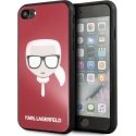 Karl Lagerfeld case for iPhone X / XS KLHCPXDLHRE red hard case Iconic Iconic Glitter Karl's Head