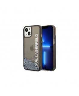 Karl Lagerfeld Case for iPhone 14 Pro 6.1" KLHCP14LLCKVK Black Hard Case Magsafe Liq Glitter Elong