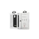 Guess GUHMP13LLSLMGBK iPhone 13 Pro / 13 6.1" black/black hardcase Silicone Script Gold Logo MagSafe