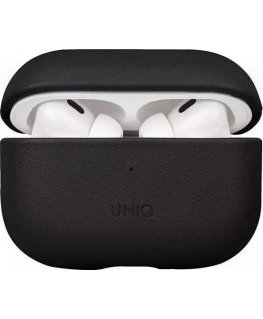 Earphones Uniq Case UNIQ Terra Apple AirPods Pro 2 Genuine Leather black/dark black