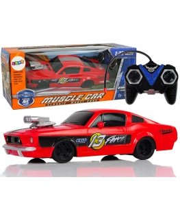 Lean Cars Nuotoliniu būdu valdomas sportinis Muscle Car automobilis 1:20, raudonas
