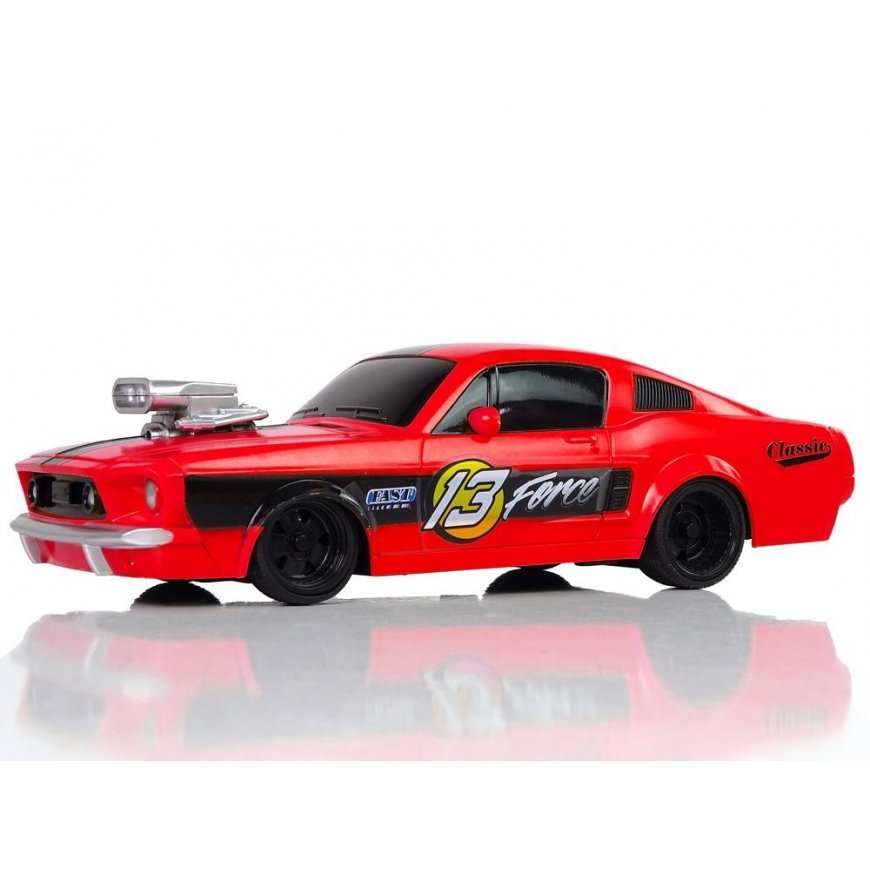 Lean Cars Nuotoliniu būdu valdomas sportinis Muscle Car automobilis 1:20, raudonas – 3