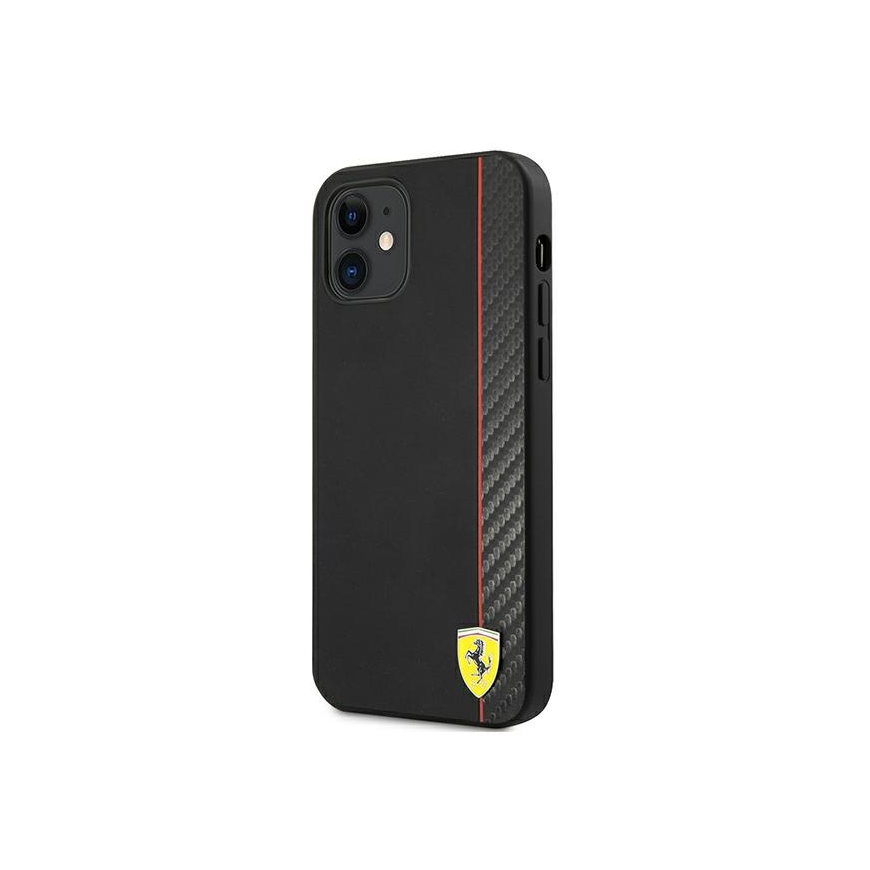 Ferrari FESAXHCP12SBK iPhone 12 mini 5.4 Black/Black On Track Carbon Stripe Hard Case – 2